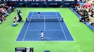 worst unforced error Rafael Nadal against Novak Djokovic us open 2011 [upl. by Silda]