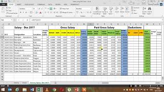 Salary Calculation in Excel  Payroll in Excel  Tutorial [upl. by Plato927]