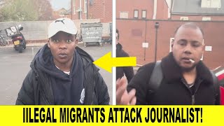 WATCH AS British Political Party Leader ATTACKED By Illegal Migrants Outside Hotel [upl. by Demb]