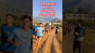 Army Bharti Practice Pithoragarh1600m running army armylife motivation hardwork [upl. by Crysta]