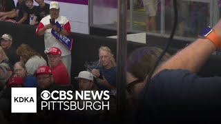 Man taken into police custody during Trump rally in Johnstown Pennsylvania [upl. by Lyrac215]