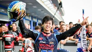 【MotoGP】新Moto2王者の小椋藍「世界チャンピオンがキャリア最大の目標。これだけを夢見ていた」夢叶え来季は最高峰クラスへ [upl. by Dirtsa]