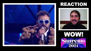 Dargen DAmico  Onda alta  Sanremo 2024 🇮🇹 REACTION [upl. by Silda]