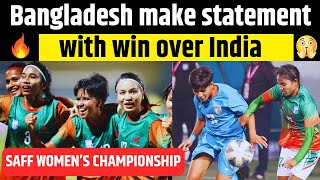 Bangladesh Stuns India Again 31 Victory at SAFF Women’s Championship 2024  Full Match Analysis [upl. by Akkire]