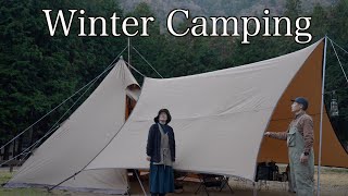 【夫婦キャンプ】薪ストーブキャンプ寒さ対策サーカスTC DX MID camping [upl. by Iroj]