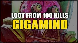 Borderlands 3 Loot From 100 Gigamind Kills  Legendary Science Boss Farming [upl. by Odlamur]