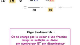 Additionnersoustraire 3 fractions de dénominateurs différents [upl. by Taka]