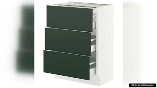 SEKTION  MAXIMERA IKEA Base cabinet with 3 drawers whiteHavstorp deep green Review [upl. by Stockton]