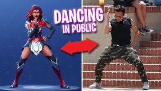 Fortnite Dancing in Public [upl. by Tonia]