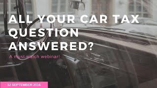 All your Car Tax questions Answered  Webinar [upl. by Berget]