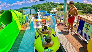 Apocalypso Water Slide at Fins Up Water Park in Margaritaville Lake Lanier Georgia USA [upl. by Sirad]