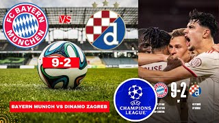 Bayern Munich vs Dinamo Zagreb 92 Live Stream Champions League Football Match Score Highlights CL [upl. by Einon]