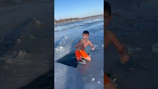 Christmas polar plunge in Northern Minnesota 🥶🥶 [upl. by Attenov388]