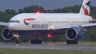 FullHD British Airways Boeing 777200ER landing amp takeoff at GenevaGVALSGG [upl. by Eleen]