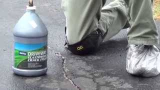 Asphalt Crack Repair  Steps to Fill Driveway Cracks [upl. by Annatnas]