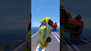 Lightning McQueen vs Lightning McQueen Mutant Eater gta5 mcqueen crash mutant mcqueeneater [upl. by Sucramrej281]