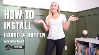 How to Install Board and Batten  DIY Accent Wall [upl. by Leidag225]