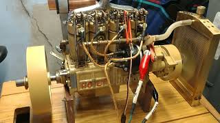 Holt model 4 cylinder gas engine running [upl. by Darken]