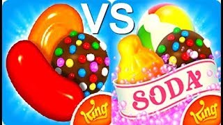 Candy Crush Saga VS Candy Crush Soda Saga Gameplay HD [upl. by Marco]