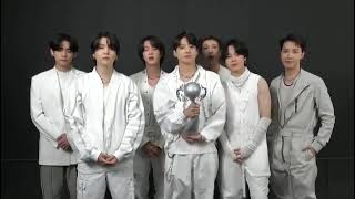 BTS message for receiving 2021 IFPI 1 Global Recording Artist of the Year Award [upl. by Lig]