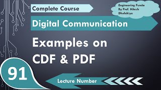 Examples of CDF and PDF in Random Variable in Digital Communication by Engineering Funda [upl. by Eicul]