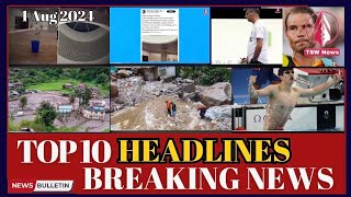 Top 10 BreakingNews  Parliament Water Leak Scandal Himachal Tragedy Olympic Highlights amp More [upl. by Eeleak]