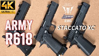 4K 开箱有惊喜 ARMY Armament R618 EMG STACCATO XC GBB Unboxing Review [upl. by Jew]