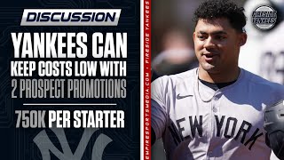 Yankees Can Keep Costs LOW With 2 Prospect Promotions  750K Per Starter [upl. by Herod]