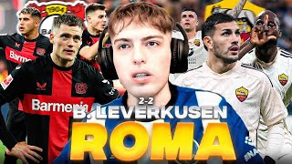 DAVOO XENEIZE REACCIONA A BAYER LERVERKUSEN 2 ROMA 2 2024  EUROPA LEAGUE [upl. by Adamik]