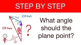 How to Solve the Airplane Problem Relative Motion 2D Kinematics EXPLAINED SIMPLY [upl. by Atsuj]