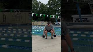 Backstroke Kick Exercise  Dumbbell Squat [upl. by Tewell687]