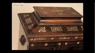 hygra632JB Antique Rosewood table Cabinet with Mother of Pearl inlay circa 1835 [upl. by Nicolea]