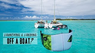 Kiteboarding How To Launch And Land Off A Boat [upl. by Melmon193]