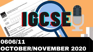 IGCSE Add Math October November 2020 Paper 11 060611 [upl. by Fox]