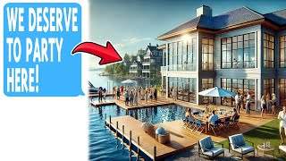 Rich Karen Throws A Party For 50 People On My Waterfront Property Without Permission [upl. by Aiykan]