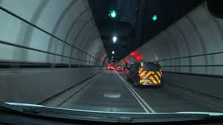 Crossing the Thames in BlackWall Tunnel by car London by car Lets go from Hackney to Rochester [upl. by Adnerb]