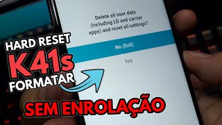 ●HARD RESET LG K41s  COMO FORMATAR LG K41s  ANDROID 11 e ANDROID 10 [upl. by Palladin]