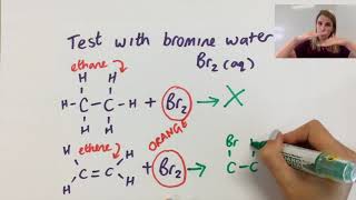 Test for unsaturation  double bonds  alkene in a hydrocarbon GCSE organic [upl. by Borries]