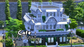 Cafe and Library  Sims 4  Speed Build  No CC [upl. by Egdirdle]