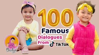 Shailyn Shrestha 100 famous dialogues from Tiktok [upl. by Airretnahs]