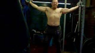 crucifix hold 27lbs dumbells strongman powerlifting health and fitness [upl. by Alyakam]