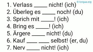 Akkusativ oder Dativ Akkusativ Pronomen Dativ Pronomen mich mir dich dir ihn ihm sie ihr uns [upl. by Solley]