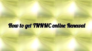 TNNMC online renewal [upl. by Ojibbob]