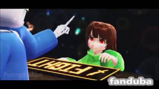 Não toque o botão Chara  Undertale MMD [upl. by Ilsel]