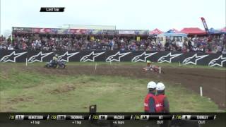 Antonio Cairoli passes Valentin Guillod FULLBACK MXGP of Great Britain  motocross [upl. by Larrisa]