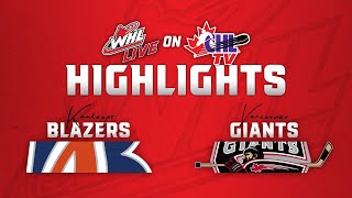 Kamloops Blazers at Vancouver Giants 1027  WHL Highlights 202425 [upl. by Herc]