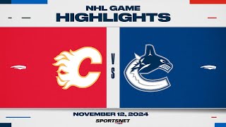 NHL Highlights  Flames vs Canucks  November 12 2024 [upl. by Anahsor928]