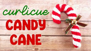 CROCHET Curlicue Candy Cane EASY amp BEGINNER [upl. by Tsirc]