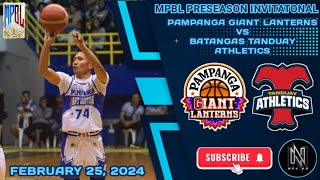 MPBL HIGHLIGHTS PRESEASON INVITATIONAL 2024 PAMPANGA VS BATANGAS FEBRUARY 25 2024 [upl. by Ydnil]