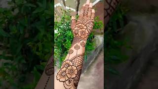 Mehndi design easy and beautiful front hand front hand bridal mehndi design mehndi bridalmahendi [upl. by Anayra]